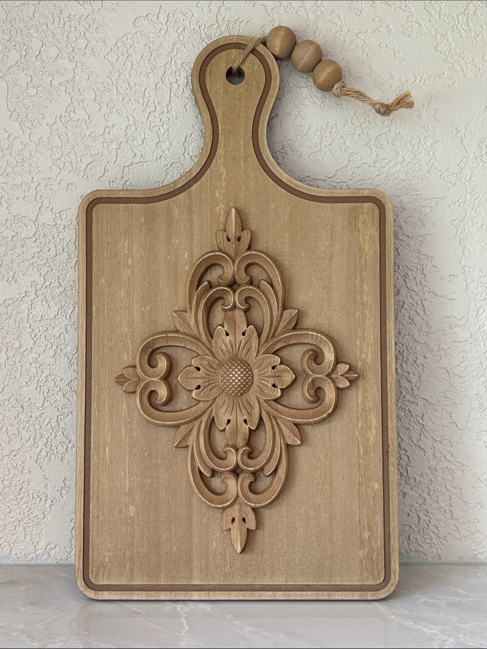 Hobby Lobby Wooden Wall Plaque in Natural Brown